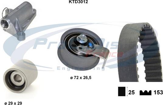 Procodis France KTD3012 - Zobsiksnas komplekts adetalas.lv