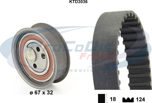 Procodis France KTD3036 - Zobsiksnas komplekts adetalas.lv