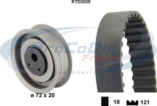 Procodis France KTD3020 - Zobsiksnas komplekts adetalas.lv