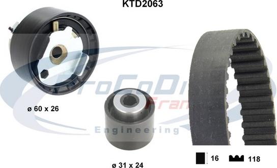 Procodis France KTD2063 - Zobsiksnas komplekts adetalas.lv