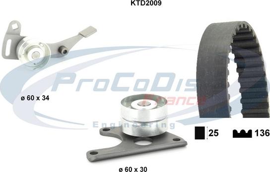 Procodis France KTD2009 - Zobsiksnas komplekts adetalas.lv