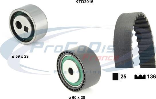 Procodis France KTD2016 - Zobsiksnas komplekts adetalas.lv