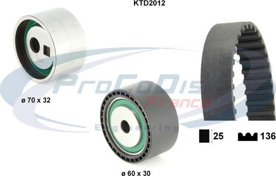 Procodis France KTD2012 - Zobsiksnas komplekts adetalas.lv