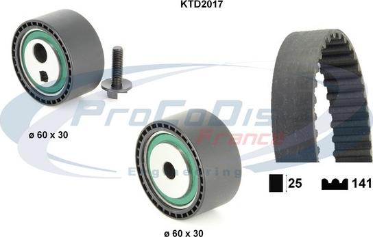 Procodis France KTD2017 - Zobsiksnas komplekts adetalas.lv