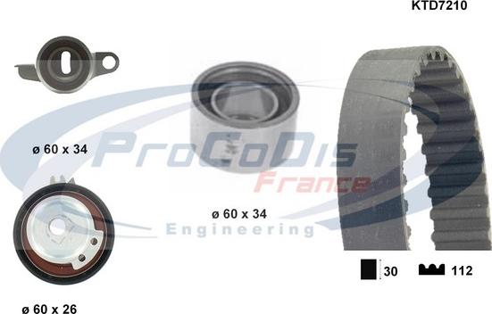 Procodis France KTD7210 - Zobsiksnas komplekts adetalas.lv