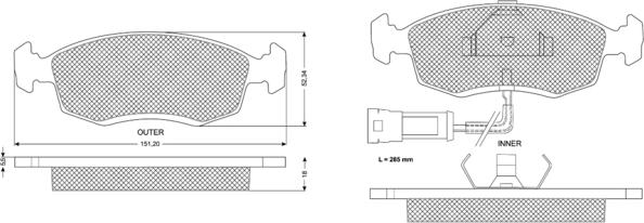 Procodis France PF1133 - Bremžu uzliku kompl., Disku bremzes adetalas.lv