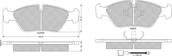 Procodis France PF11291 - Bremžu uzliku kompl., Disku bremzes adetalas.lv