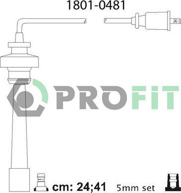 Profit 1801-0481 - Augstsprieguma vadu komplekts adetalas.lv