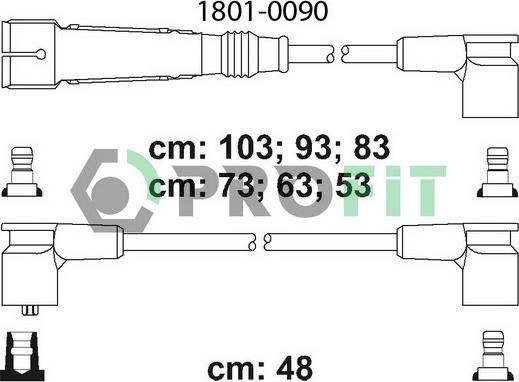 Profit 1801-0090 - Augstsprieguma vadu komplekts adetalas.lv