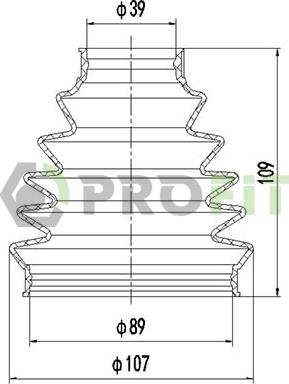 Profit 2710-0048 XLB - Putekļusargs, Piedziņas vārpsta adetalas.lv