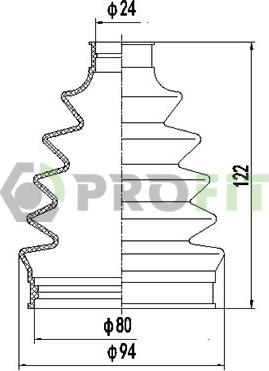 Profit 2710-0053 XLB - Putekļusargs, Piedziņas vārpsta adetalas.lv