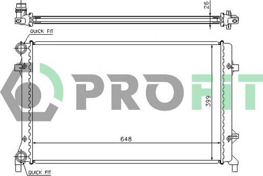 Profit PR 9560C1 - Radiators, Motora dzesēšanas sistēma adetalas.lv