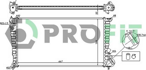 Profit PR 5560A1 - Radiators, Motora dzesēšanas sistēma adetalas.lv