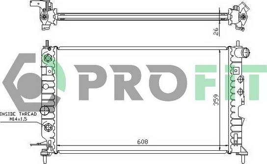 Profit PR 5077A2 - Radiators, Motora dzesēšanas sistēma adetalas.lv