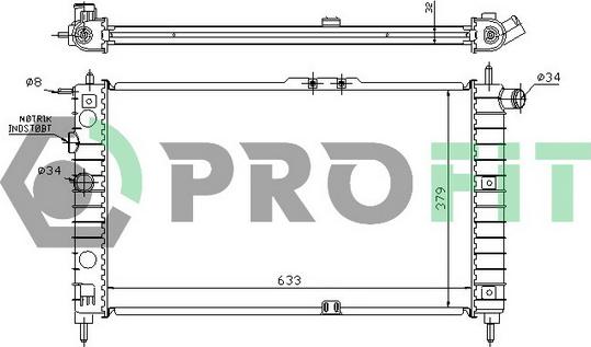 Profit PR 1105A1 - Radiators, Motora dzesēšanas sistēma adetalas.lv