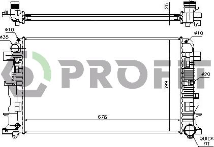 Profit PR 3546A6 - Radiators, Motora dzesēšanas sistēma adetalas.lv