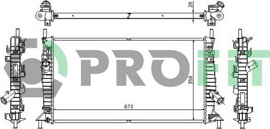 Profit PR 2563A1 - Radiators, Motora dzesēšanas sistēma adetalas.lv