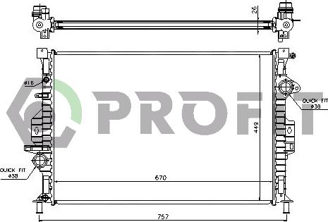 Profit PR 2567N3 - Radiators, Motora dzesēšanas sistēma adetalas.lv