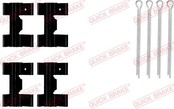 QUICK BRAKE 1090951 - Piederumu komplekts, Disku bremžu uzlikas adetalas.lv