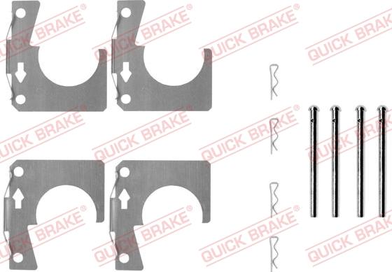 QUICK BRAKE 109-0914 - Piederumu komplekts, Disku bremžu uzlikas adetalas.lv