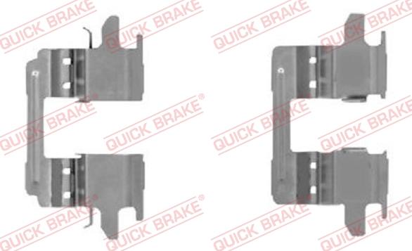 QUICK BRAKE 109-0005R-1 - Piederumu komplekts, Disku bremžu uzlikas adetalas.lv