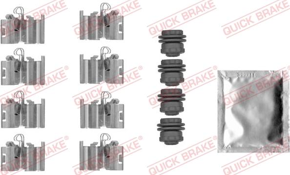 QUICK BRAKE 1090015 - Piederumu komplekts, Disku bremžu uzlikas adetalas.lv