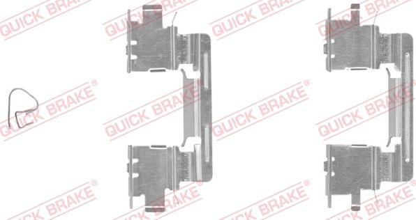 QUICK BRAKE 109-1613-1 - Piederumu komplekts, Disku bremžu uzlikas adetalas.lv