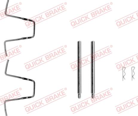 QUICK BRAKE 109-1010-1 - Piederumu komplekts, Disku bremžu uzlikas adetalas.lv