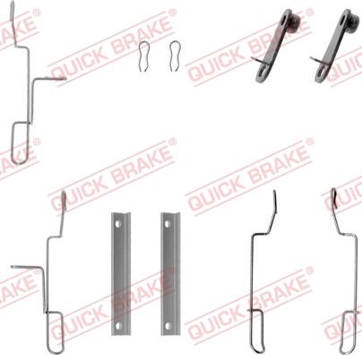 QUICK BRAKE 1091188 - Piederumu komplekts, Disku bremžu uzlikas adetalas.lv