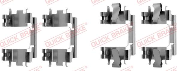 QUICK BRAKE 1091257 - Piederumu komplekts, Disku bremžu uzlikas adetalas.lv