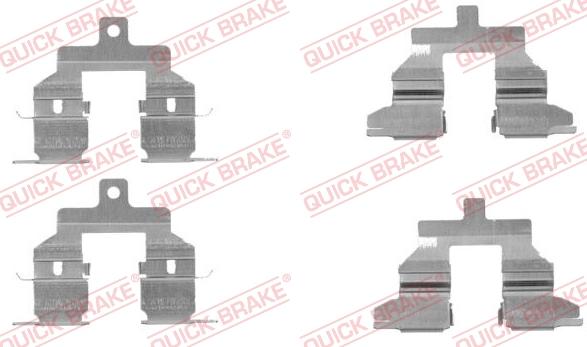 QUICK BRAKE 1091737 - Piederumu komplekts, Disku bremžu uzlikas adetalas.lv