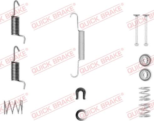 QUICK BRAKE 105-0010-1 - Piederumu komplekts, Stāvbremzes mehānisma bremžu loks adetalas.lv