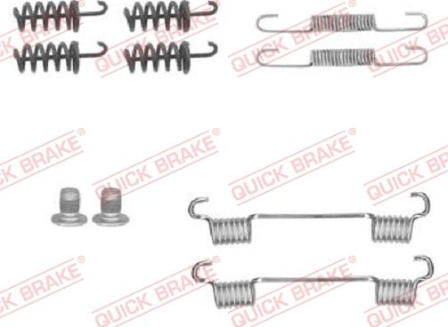 QUICK BRAKE 1050874 - Piederumu komplekts, Stāvbremzes mehānisma bremžu loks adetalas.lv