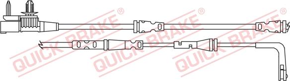 QUICK BRAKE WS 0409 B - Indikators, Bremžu uzliku nodilums adetalas.lv