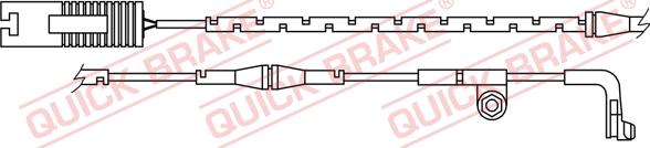 QUICK BRAKE WS 0222 A - Indikators, Bremžu uzliku nodilums adetalas.lv