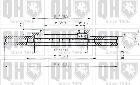 Quinton Hazell BDC3529 - Bremžu diski adetalas.lv