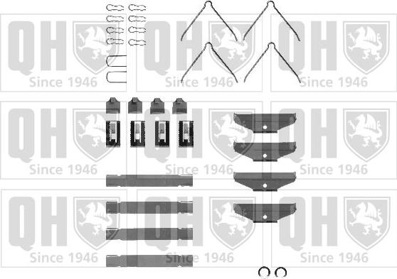 Quinton Hazell BFK786 - Piederumu komplekts, Disku bremžu uzlikas adetalas.lv