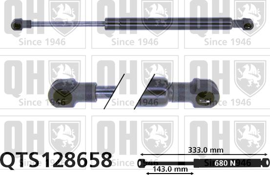 Quinton Hazell QTS128658 - Gāzes atspere, Motora pārsegs adetalas.lv