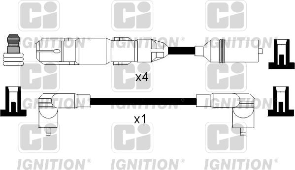 Quinton Hazell XC956 - Augstsprieguma vadu komplekts adetalas.lv