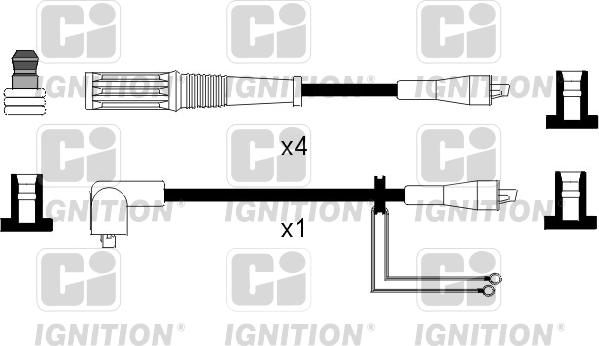 Quinton Hazell XC543 - Augstsprieguma vadu komplekts adetalas.lv