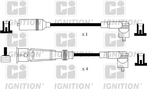 Quinton Hazell XC1197 - Augstsprieguma vadu komplekts adetalas.lv