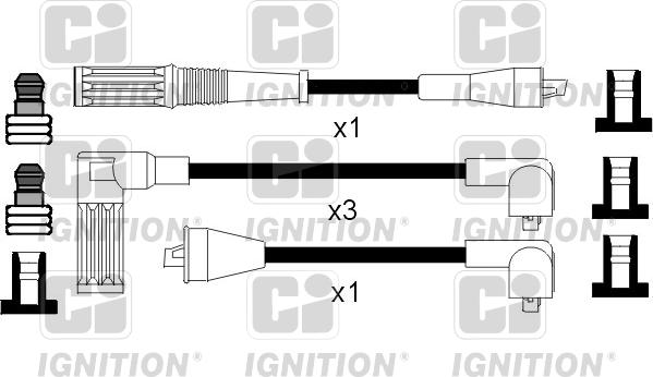 Quinton Hazell XC853 - Augstsprieguma vadu komplekts adetalas.lv