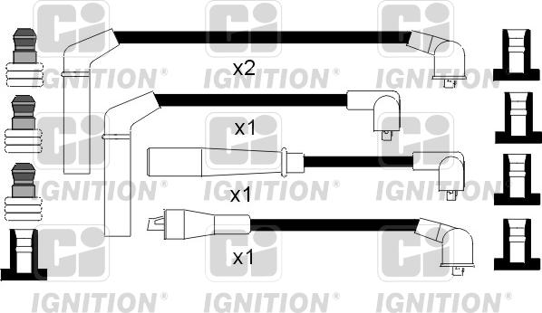 Quinton Hazell XC862 - Augstsprieguma vadu komplekts adetalas.lv