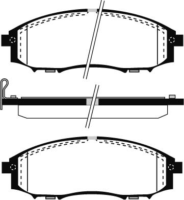 4U Autoparts 37623NS - Bremžu uzliku kompl., Disku bremzes adetalas.lv