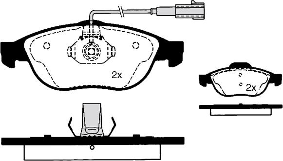 BOSCH 424507 - Bremžu uzliku kompl., Disku bremzes adetalas.lv