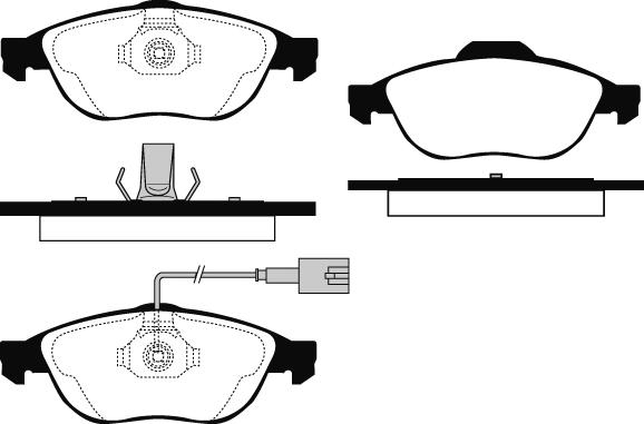 DJ Parts BP2463 - Bremžu uzliku kompl., Disku bremzes adetalas.lv