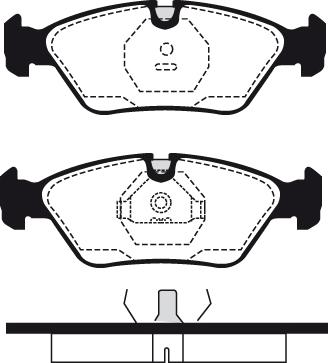 Euro Car Parts 10111011 - Bremžu uzliku kompl., Disku bremzes adetalas.lv