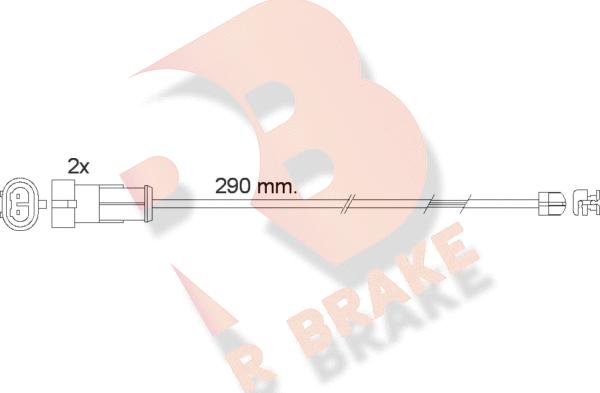 R Brake 610468RB - Indikators, Bremžu uzliku nodilums adetalas.lv