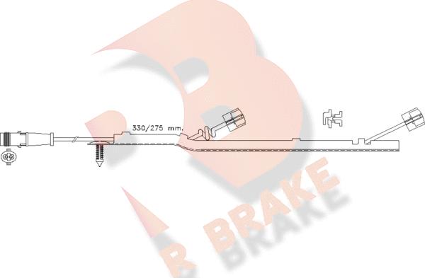 R Brake 610434RB - Indikators, Bremžu uzliku nodilums adetalas.lv