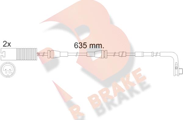 R Brake 610474RB - Indikators, Bremžu uzliku nodilums adetalas.lv